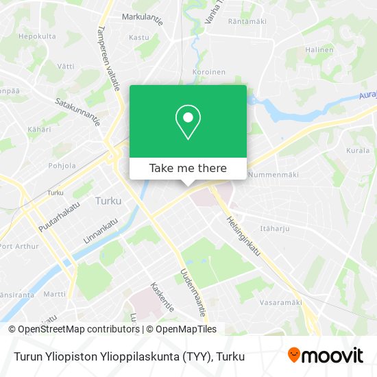 Turun Yliopiston Ylioppilaskunta (TYY) map