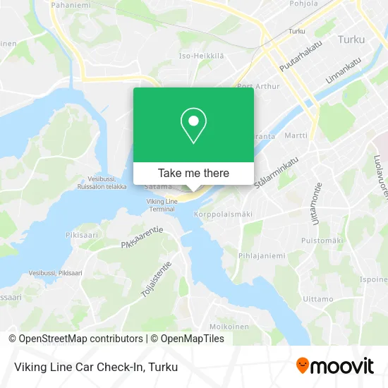Viking Line Car Check-In map