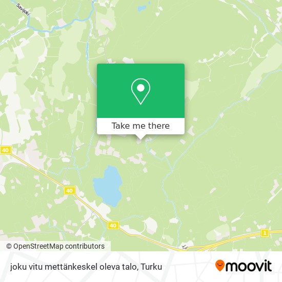 joku vitu mettänkeskel oleva talo map