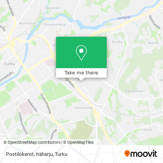 Postilokerot, Itäharju map