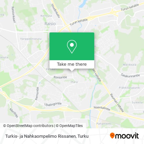 Turkis- ja Nahkaompelimo Rissanen map