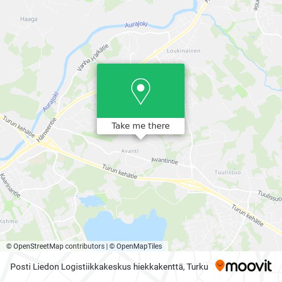 Posti Liedon Logistiikkakeskus hiekkakenttä map