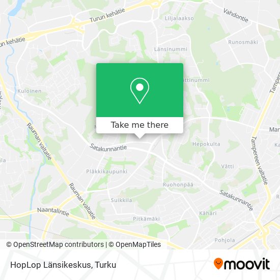 How to get to HopLop Länsikeskus in Turku by Bus?