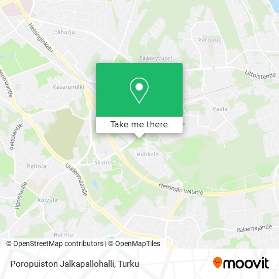 Poropuiston Jalkapallohalli map