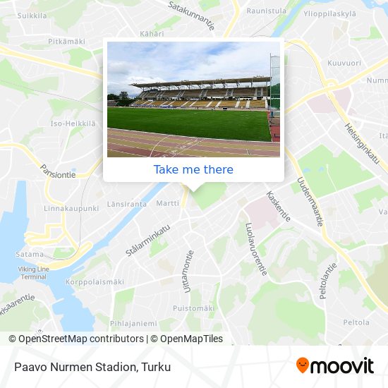 Paavo Nurmen Stadion map