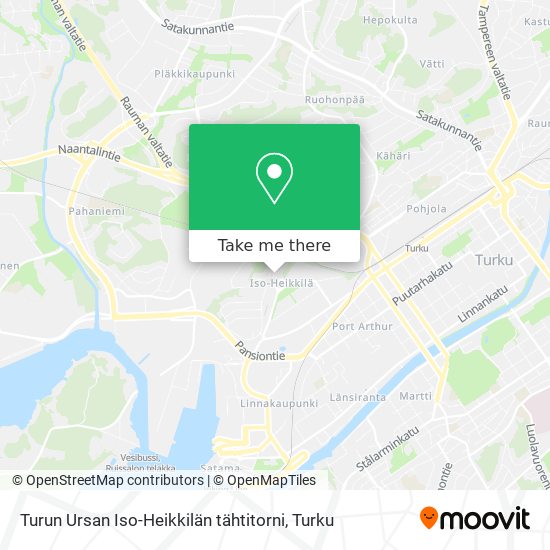Turun Ursan Iso-Heikkilän tähtitorni map