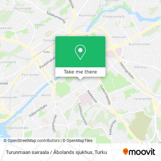 Turunmaan sairaala / Åbolands sjukhus map