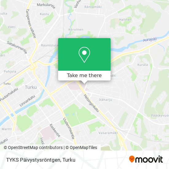 TYKS Päivystysröntgen map