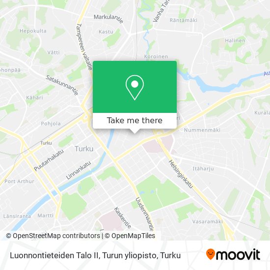 Luonnontieteiden Talo II, Turun yliopisto map