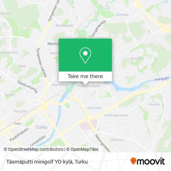 Täsmäputti minigolf YO-kylä map