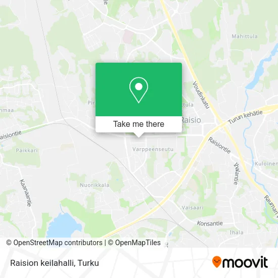 Raision keilahalli map