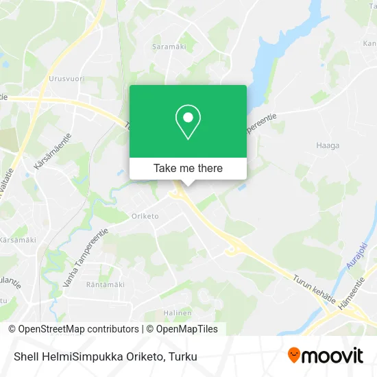 Shell HelmiSimpukka Oriketo map
