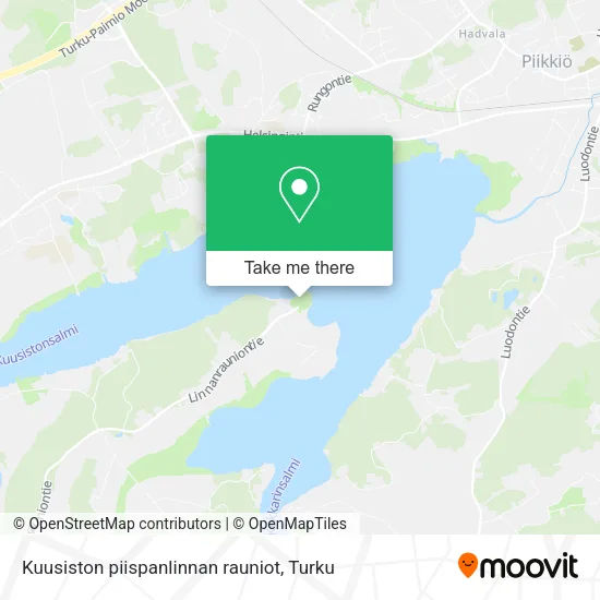 Kuusiston piispanlinnan rauniot map