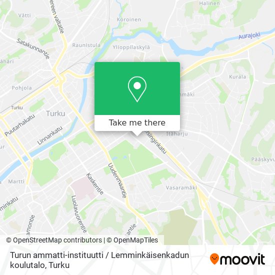 Turun ammatti-instituutti / Lemminkäisenkadun koulutalo map
