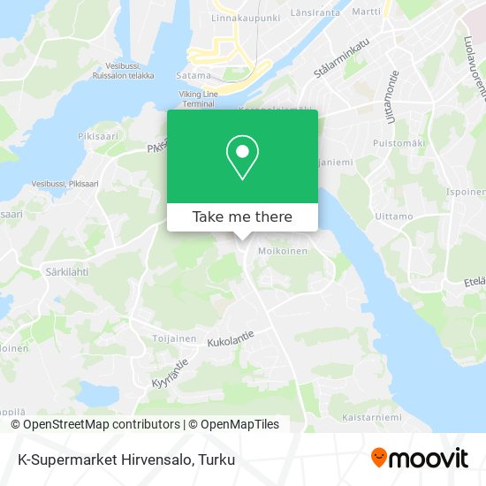 K-Supermarket Hirvensalo map