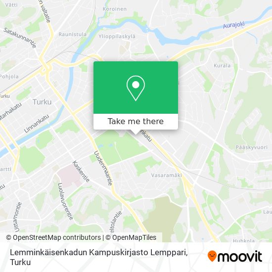 Lemminkäisenkadun Kampuskirjasto Lemppari map