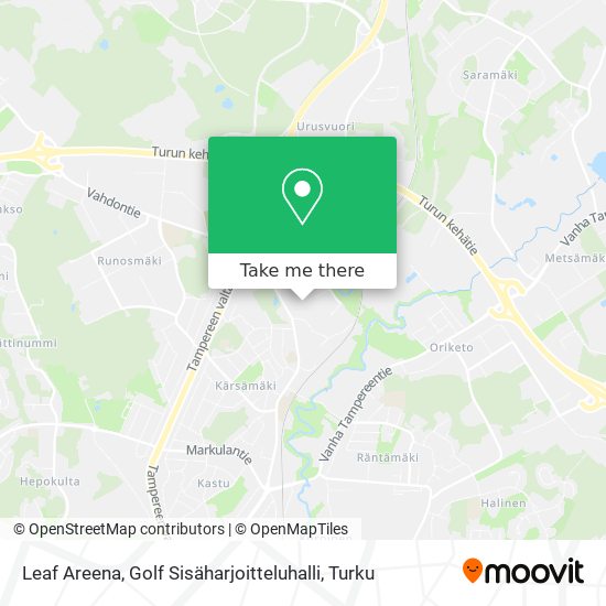 Leaf Areena, Golf Sisäharjoitteluhalli map