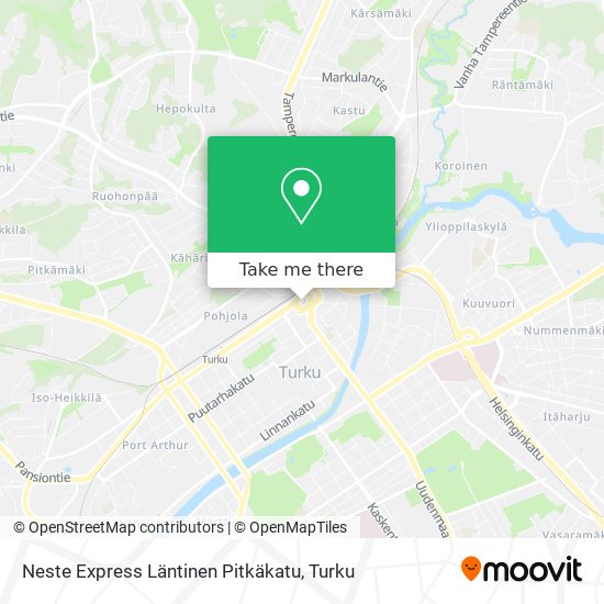Neste Express Läntinen Pitkäkatu map
