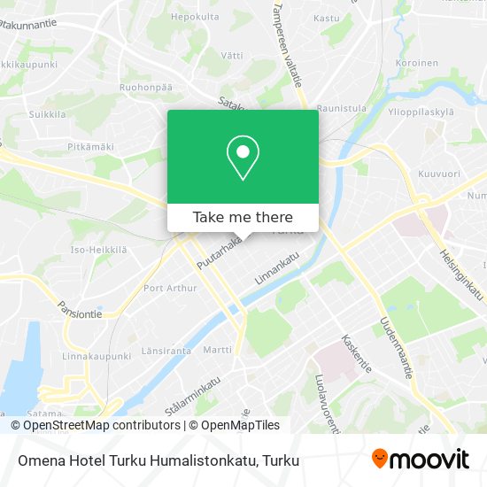 Omena Hotel Turku Humalistonkatu map