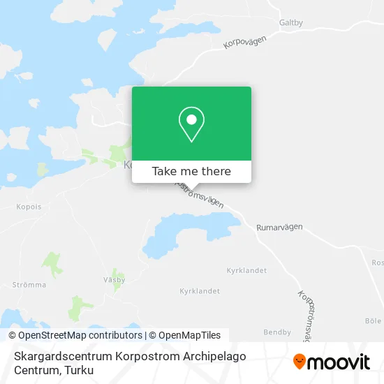 Skargardscentrum Korpostrom Archipelago Centrum map