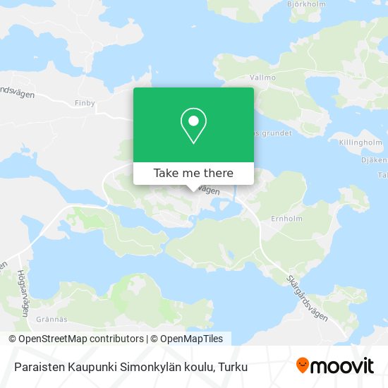 Paraisten Kaupunki Simonkylän koulu map