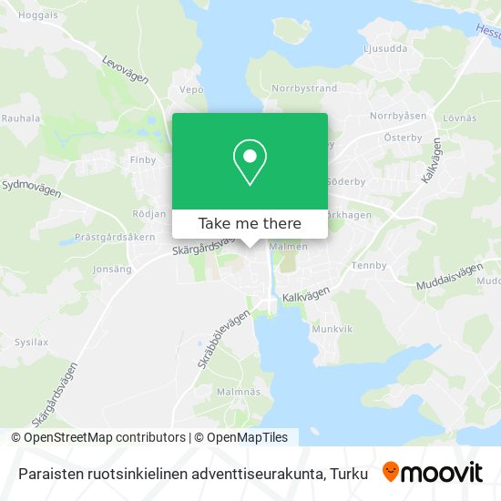 Paraisten ruotsinkielinen adventtiseurakunta map