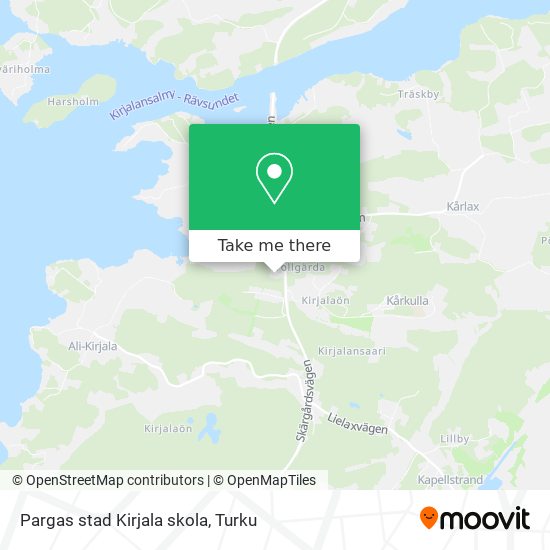 Pargas stad Kirjala skola map