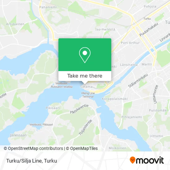 Turku/Silja Line map