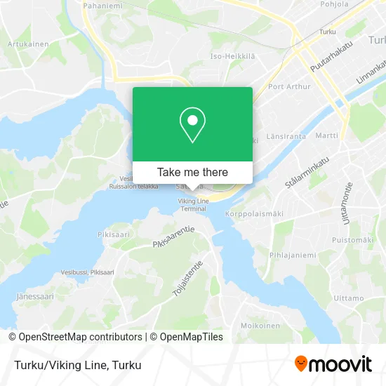 Turku/Viking Line map