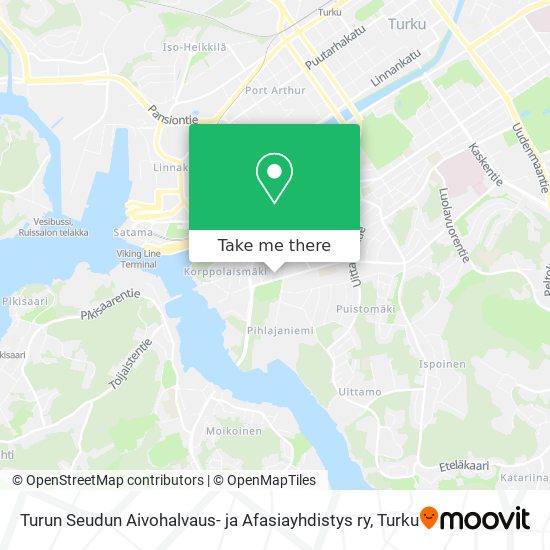 Turun Seudun Aivohalvaus- ja Afasiayhdistys ry map