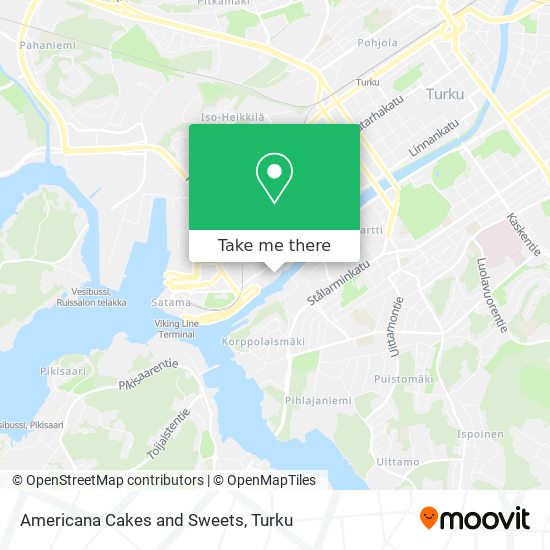 Americana Cakes and Sweets map