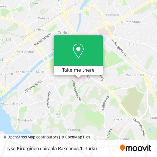 Tyks Kirurginen sairaala Rakennus 1 map