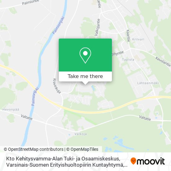 Kto Kehitysvamma-Alan Tuki- ja Osaamiskeskus, Varsinais-Suomen Erityishuoltopiirin Kuntayhtymä map