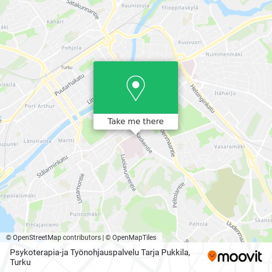 Psykoterapia-ja Työnohjauspalvelu Tarja Pukkila map