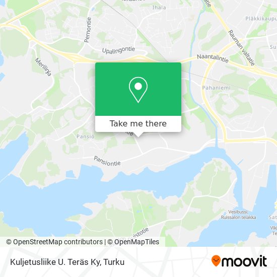 Kuljetusliike U. Teräs Ky map