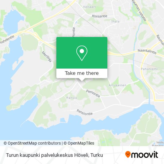 Turun kaupunki palvelukeskus Höveli map