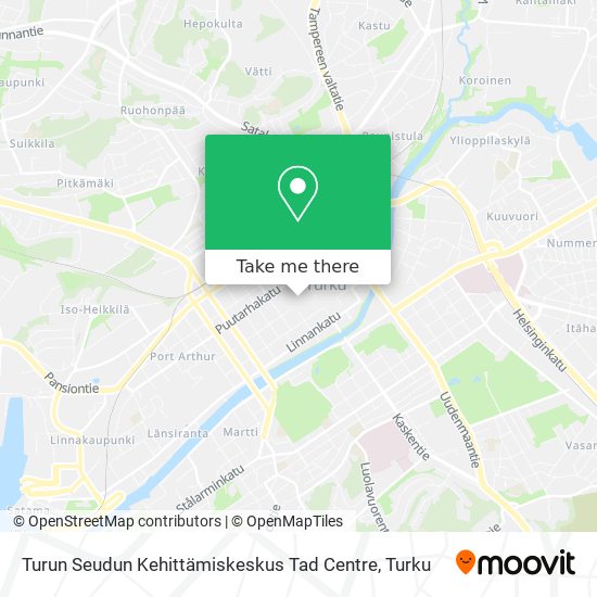 Turun Seudun Kehittämiskeskus Tad Centre map