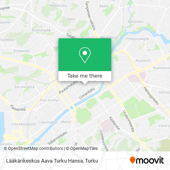 Lääkärikeskus Aava Turku Hansa map