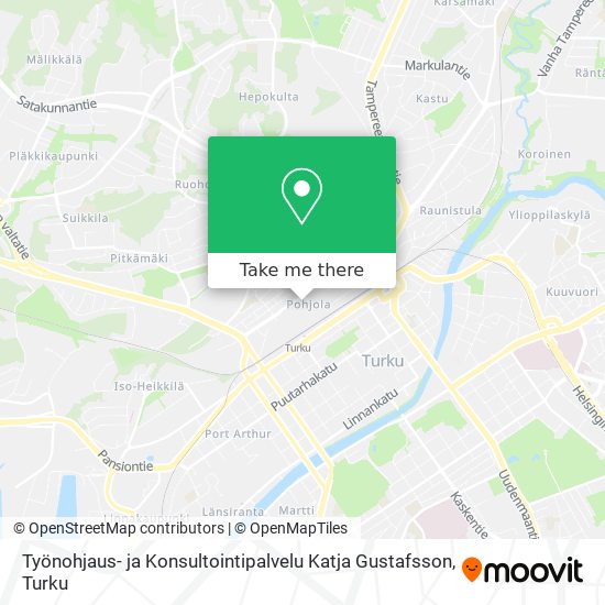 Työnohjaus- ja Konsultointipalvelu Katja Gustafsson map