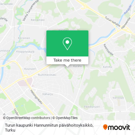 Turun kaupunki Hannunniitun päivähoitoyksikkö map