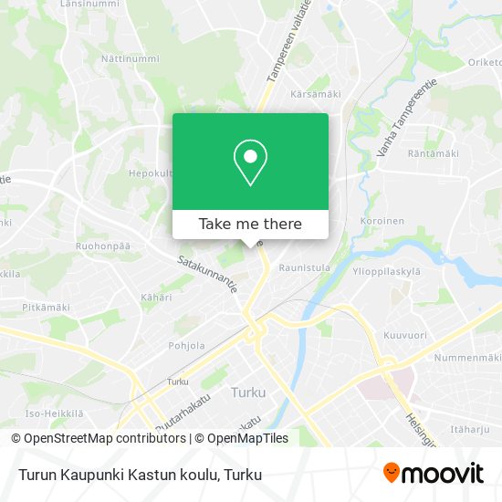 Turun Kaupunki Kastun koulu map
