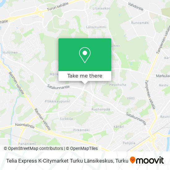 Telia Express K-Citymarket Turku Länsikeskus map