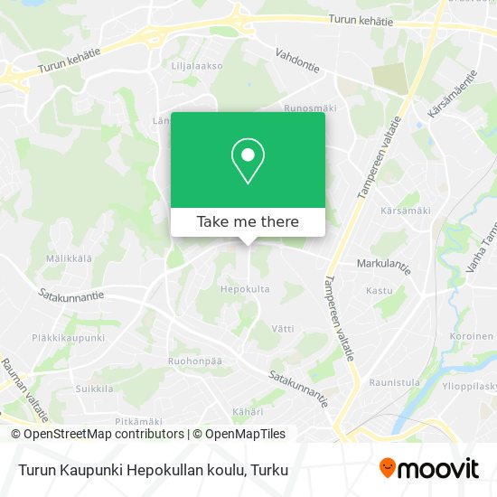 Turun Kaupunki Hepokullan koulu map