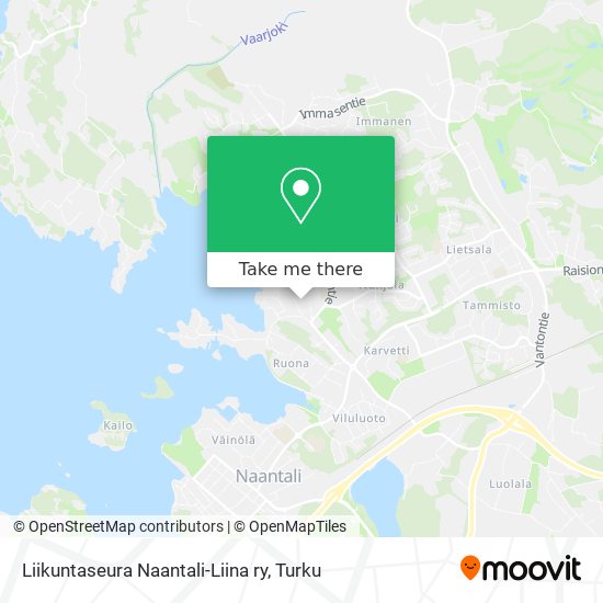 Liikuntaseura Naantali-Liina ry map