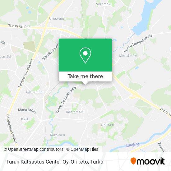 Turun Katsastus Center Oy, Oriketo map