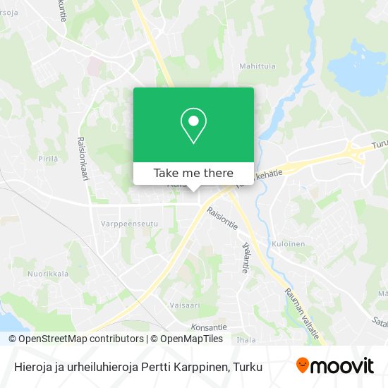 Hieroja ja urheiluhieroja Pertti Karppinen map