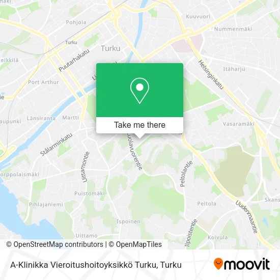 A-Clinic Detox Unit Turku map