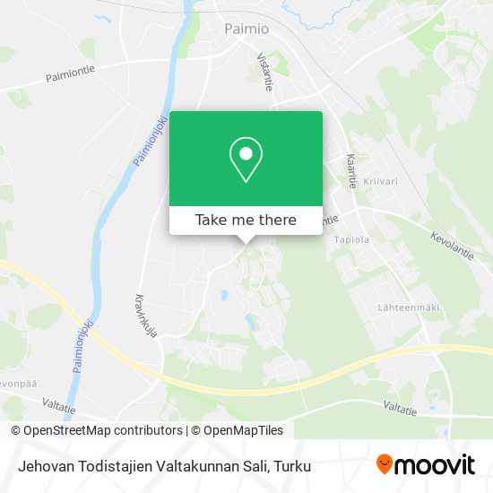 Jehovan Todistajien Valtakunnan Sali map