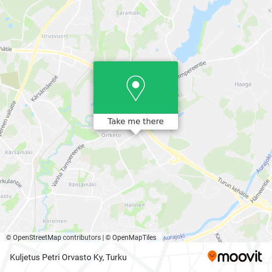 Kuljetus Petri Orvasto Ky map