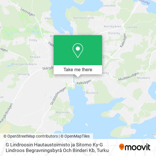 G Lindroosin Hautaustoimisto ja Sitomo Ky-G Lindroos Begravningsbyrå Och Binderi Kb map